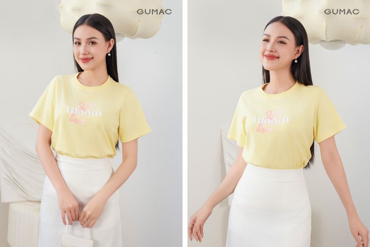 màu vàng phối với màu trắng